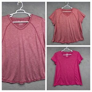 Womens Athleisure Top Lot of 3 Plus Size 2X Pink Danskin Performance Tee Workout